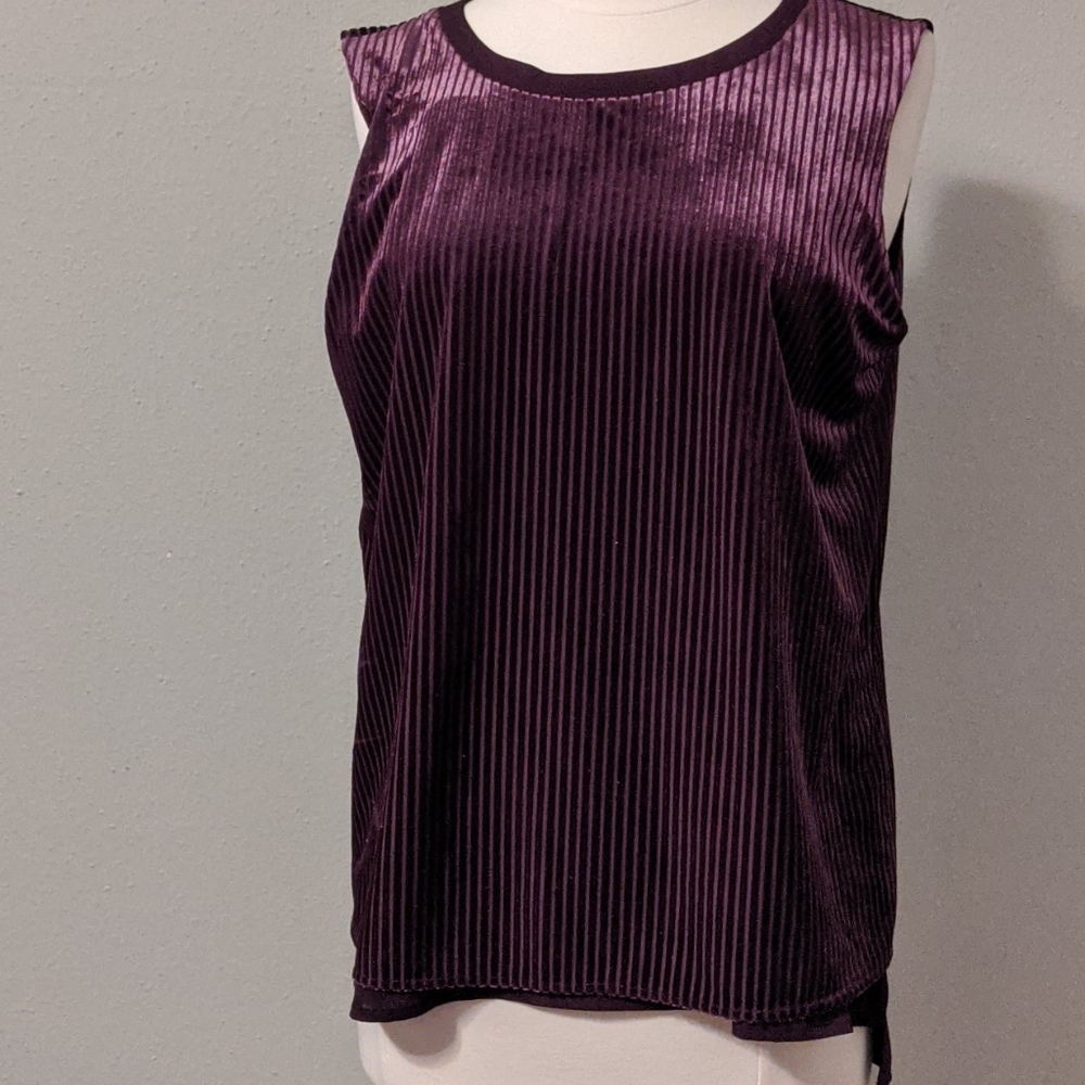 Calvin Klein velvet sleeveless tunic top